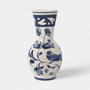 Blue Painted Ceramic Bud Vase - Threshold